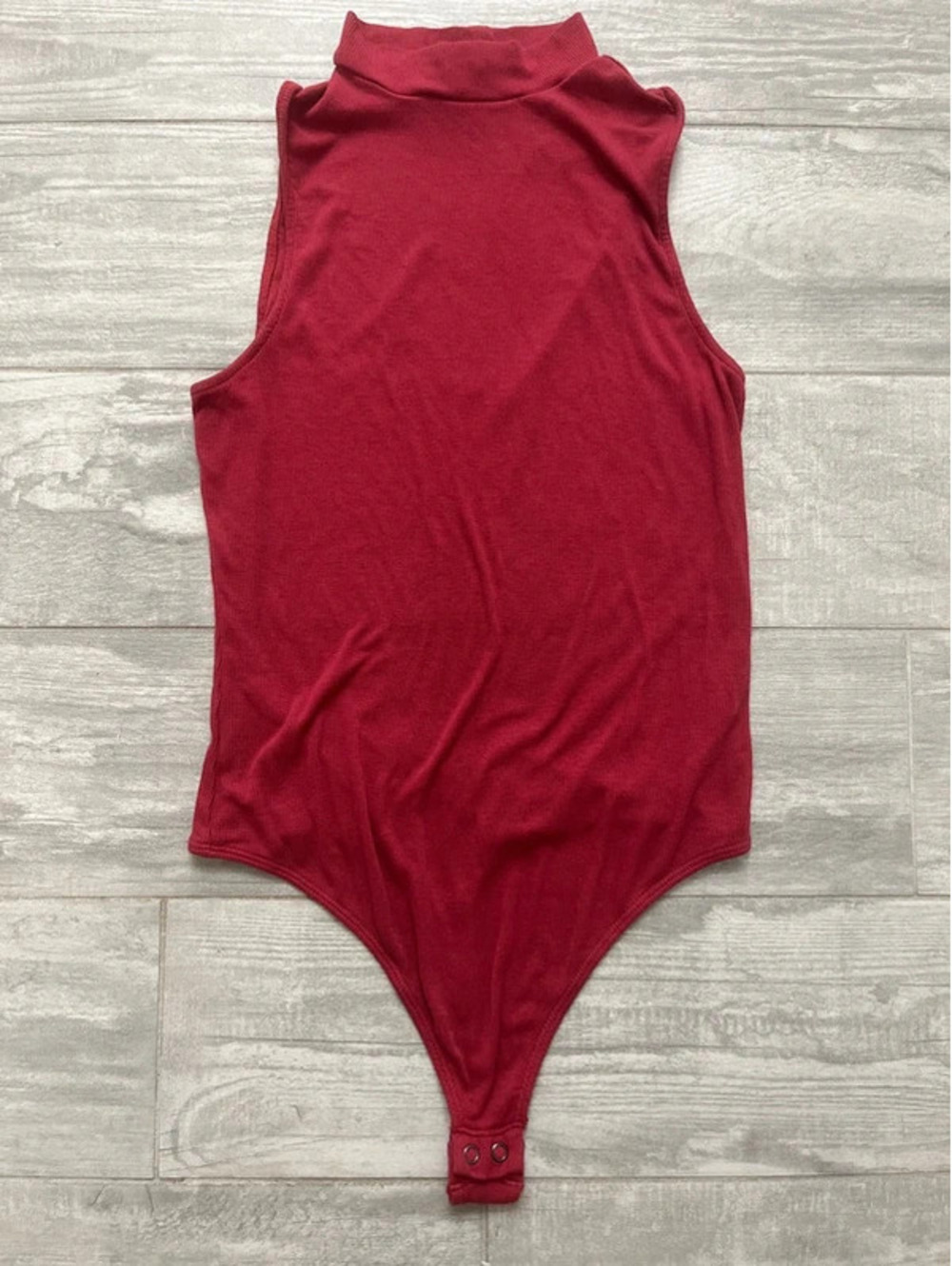 Express High Neck Bodysuit Burnt Orange/Red